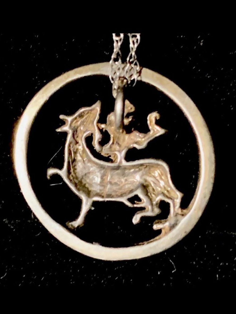 Maeshowe Dragon Pendant Sterling VTG - W/box Ortak Scotland - Celtic - Viking - Picture 2 of 10